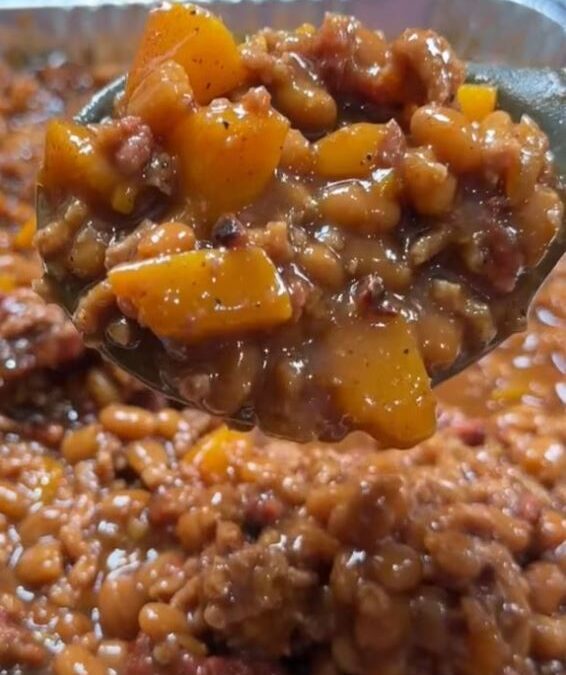 Bourbon Peach Baked Beans