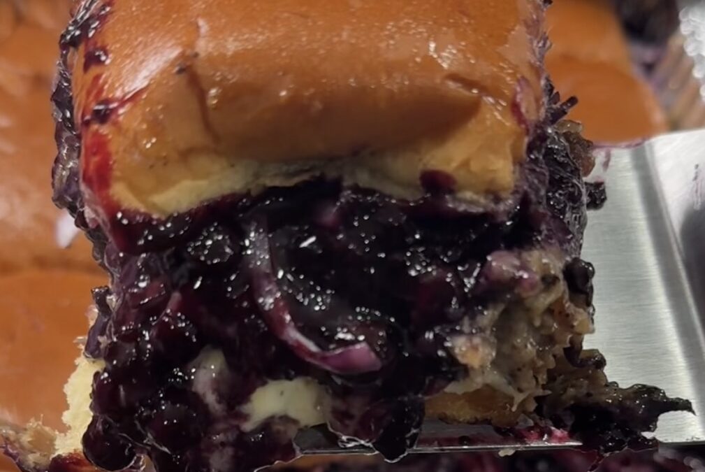 Brisket, Brie, and Blueberry Sliders
