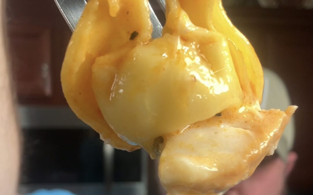 Buffalo Chicken Ranch Tortellini Bake