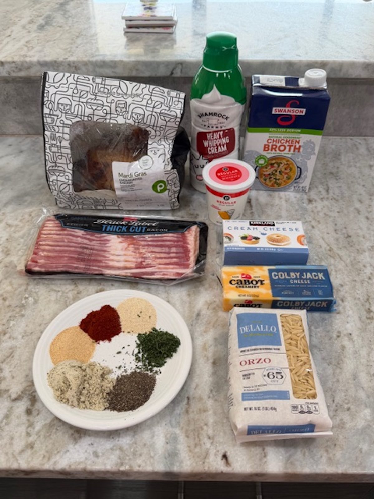 Ingredients for crack chicken soup.