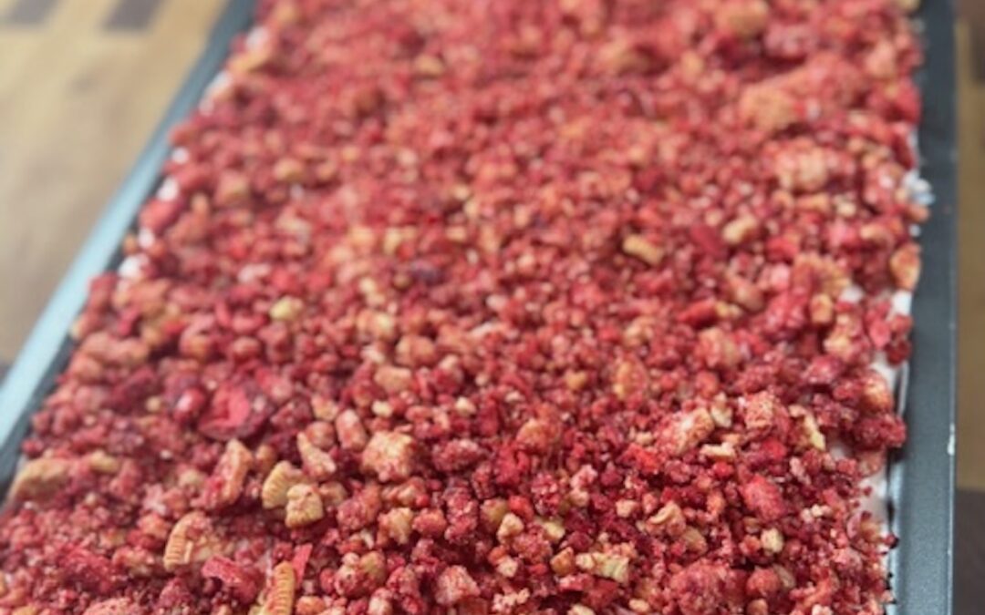 Strawberry Crunch Tres Leches Cake