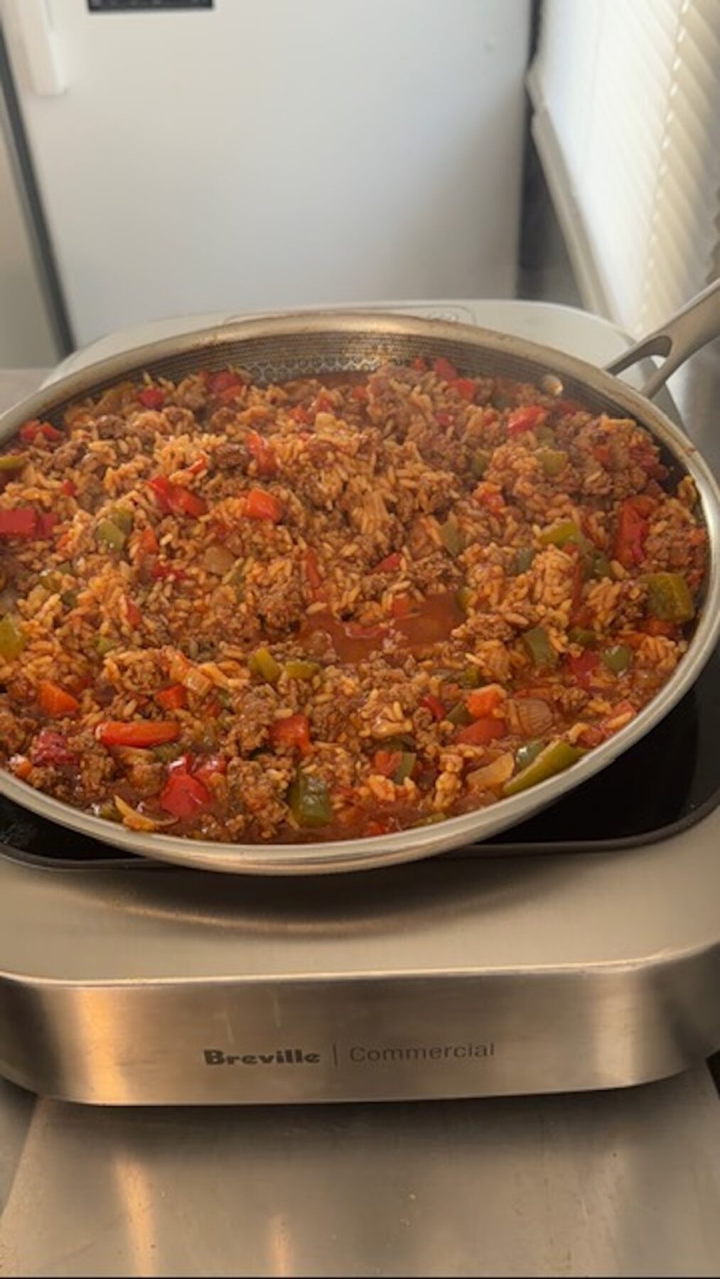 unstuffed peppers mixture cooked in pan