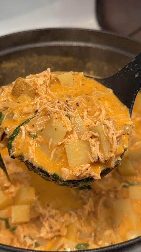 Ladleful of marry me chicken potato soup